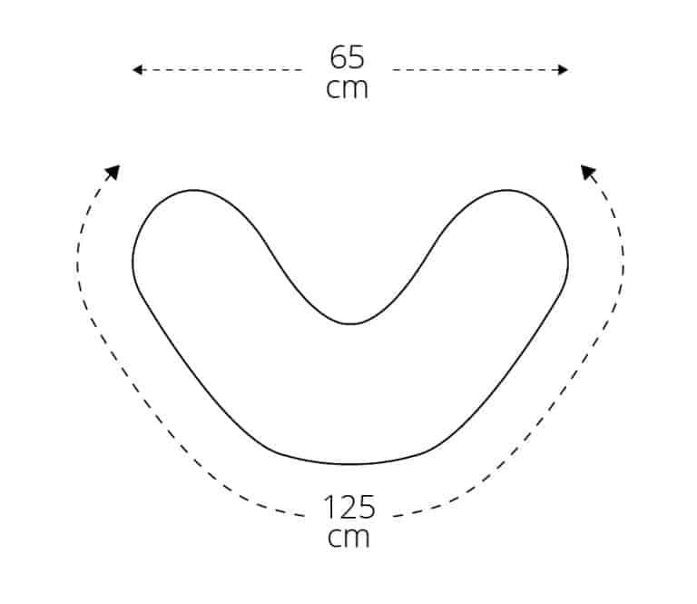 Housse de coussin d'allaitement Petits Volants Champagne