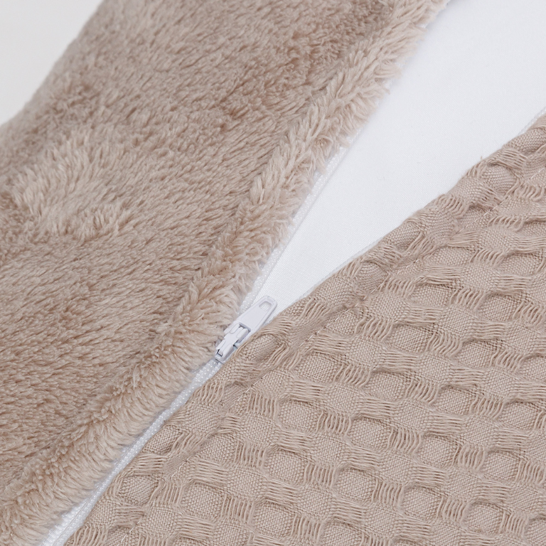 Housse de coussin d'allaitement Waffle Teddy Sable