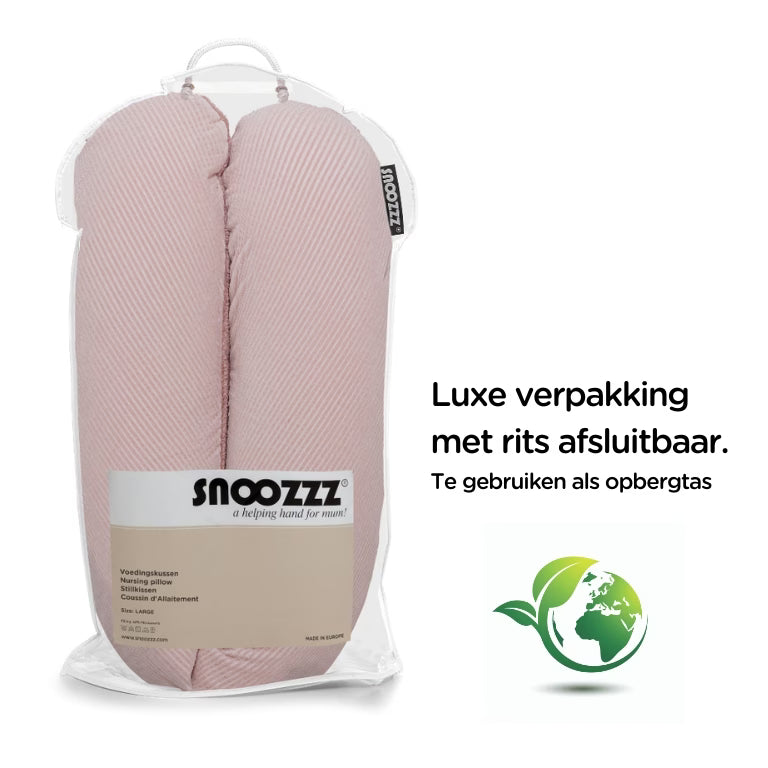 Coussin d'allaitement Rib Rosé